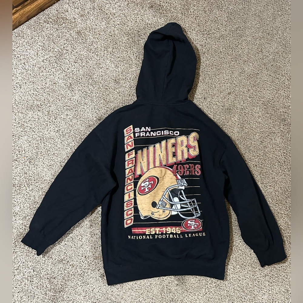 Kids Black 49ers Hoodie - Picture 6 of 7